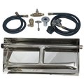 Tretco 32 in. Stainless Steel Dual Burner Pan, Liquid Propane OB2SS-BK1-36-LP